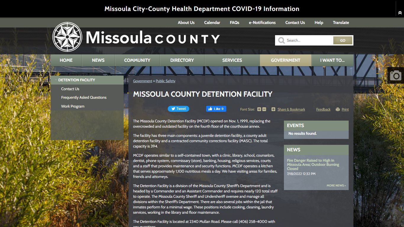 Missoula County Detention Facility | Missoula County, MT